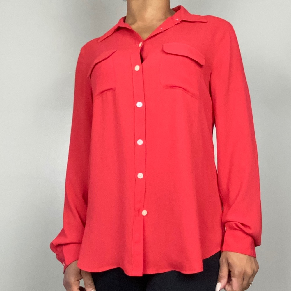 Loft Deep Orange Blouse